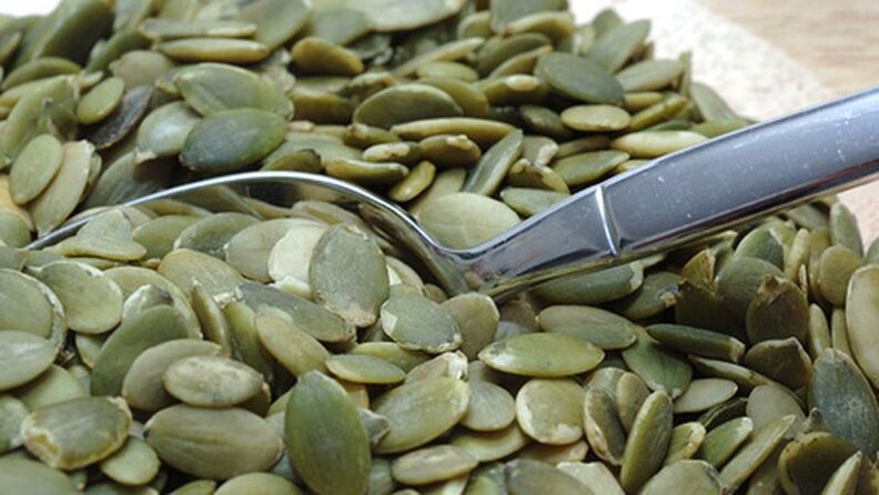 Remedies for prostatitis are prepared from peeled and dried pumpkin seeds. 