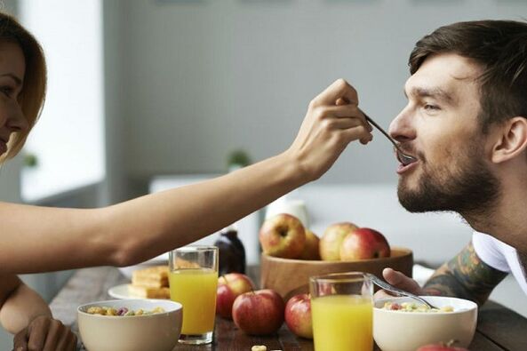 Diet foods for men with prostatitis.